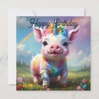 "Hooves magiques : le cochon de licorne arc-en-cie