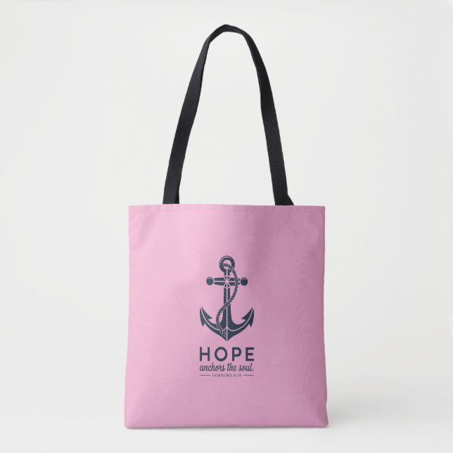 Hope Anchors The Soul Christian Tote Bag (Devant)