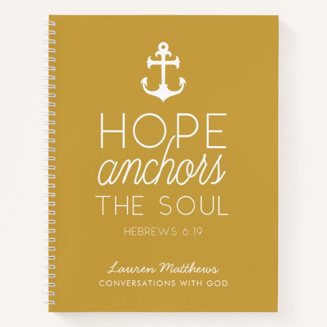 Hope Ancre le Soul Scripture Journal | Or (Devant)