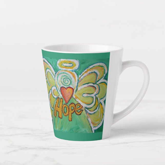 Hope Angel Word Art Custom Latte Mug Cup (Droite)