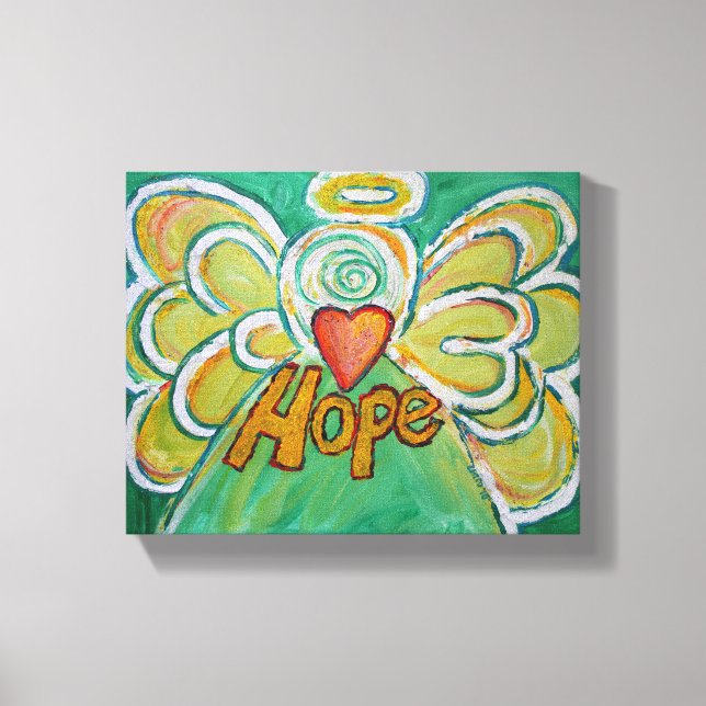 Hope Angel Word Art Peinture Toile Enveloppé (Recto)