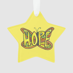 Hope Butterfly Word Art Cadeau de vacances