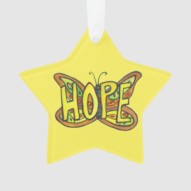 Hope Butterfly Word Art Cadeau de vacances (devant)