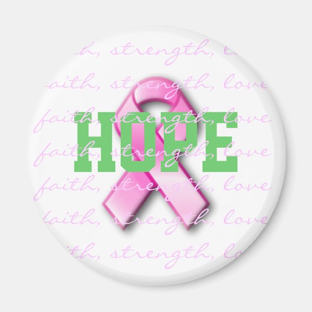Hope Cancer du sein Pink Ribbon Magnet (Devant)