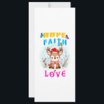 Hope Faith Love<br><div class="desc">J'Espère Que La Foi Aime. Carte plat 4 pouces x 9, 25 pouces. La saison de Noël est de nouveau là et les gens sont occupés à préparer un dîner de Noël parce que Noël est un moment pour les réunions de famille, les liens familiaux et le renouvellement des amitiés....</div>
