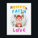 Hope Faith Love<br><div class="desc">J'Espère Que La Foi Aime. Carte magnétique de 4, 25 po x 5, 6 po. La saison de Noël est de nouveau là et les gens sont occupés à préparer un dîner de Noël parce que Noël est un moment pour les réunions de famille, les liens familiaux et le renouvellement...</div>