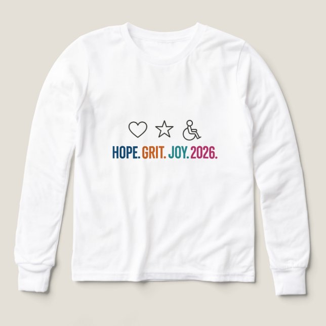 Hope Grit Joy 2026 Minimalist Special Needs (Motif recto)