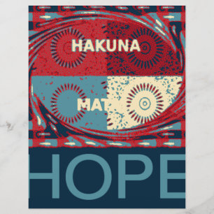 Hope Hakunamatata Lovely Inspirational Edgy vecteu