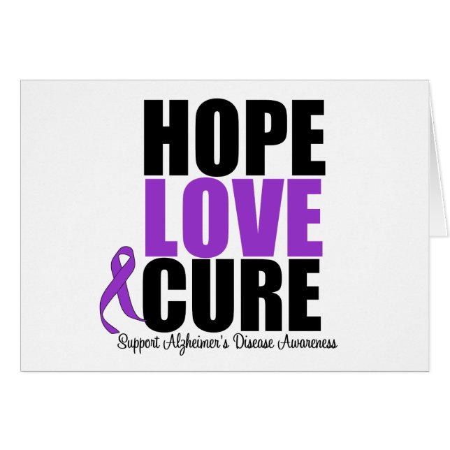 Hope Love Cure Alzheimer's Disease (Devant horizontal)