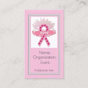 Hope Pink Ribbon Carte de visite 2