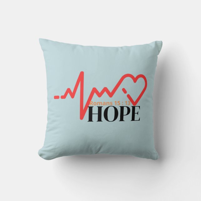 Hope ( Romains 15:13) Coussin (Recto)