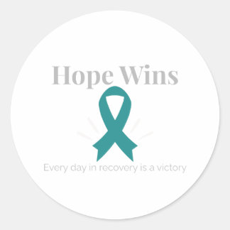 Hope Wins Addiction Awareness Sticker