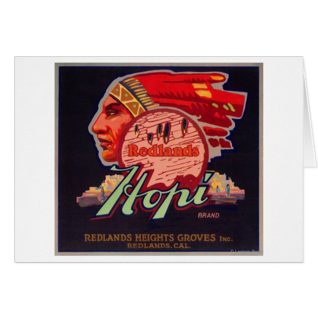 Hopi Orange LabelRedlands, CA (Devant horizontal)