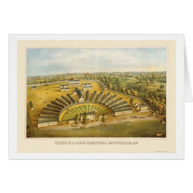 Hôpital de ploucs à Baltimore. DM 1864 (Devant horizontal)