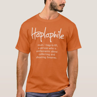 Hoplophile - écriture - T-shirt foncé