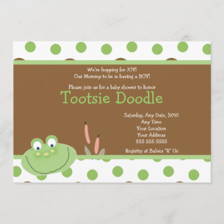 HOPPY FROG Froggy Baby shower Invitation