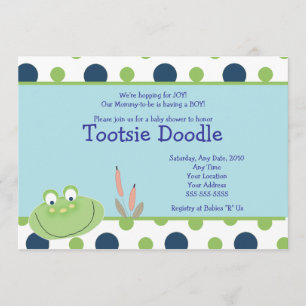 HOPPY FROG Froggy Baby shower Invitation