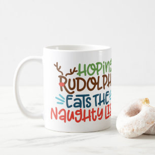 Hopting Rudolph Mange la sale liste de café Mug