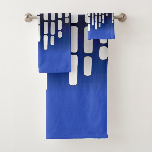 horizon Abstrait, bleu marine, blanc, gris clair (En situation)