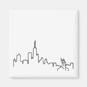 Horizon de Chicago avec le petit aimant de phare -