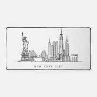 Horizon de New York minimaliste en ligne art