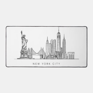 Horizon de New York minimaliste en ligne art