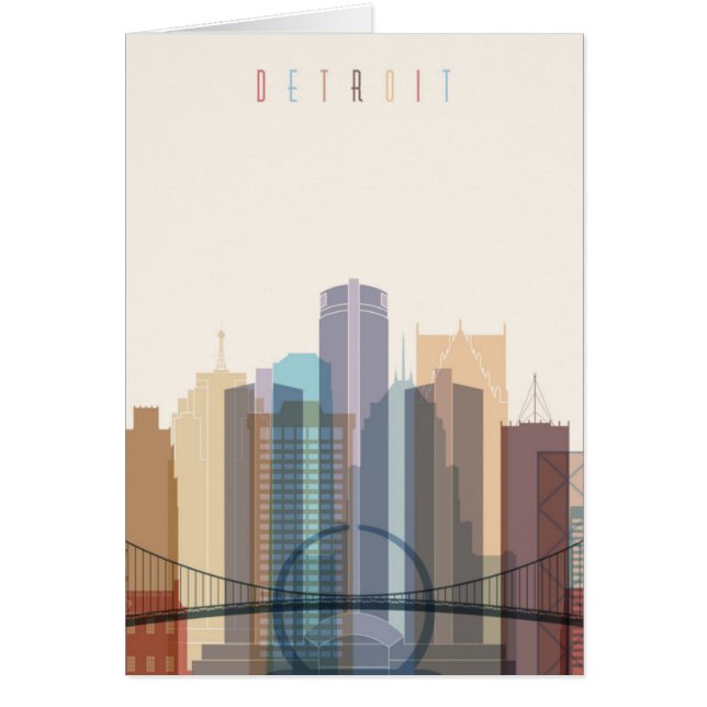 Horizon de ville de Detroit, Michigan | (Devant)