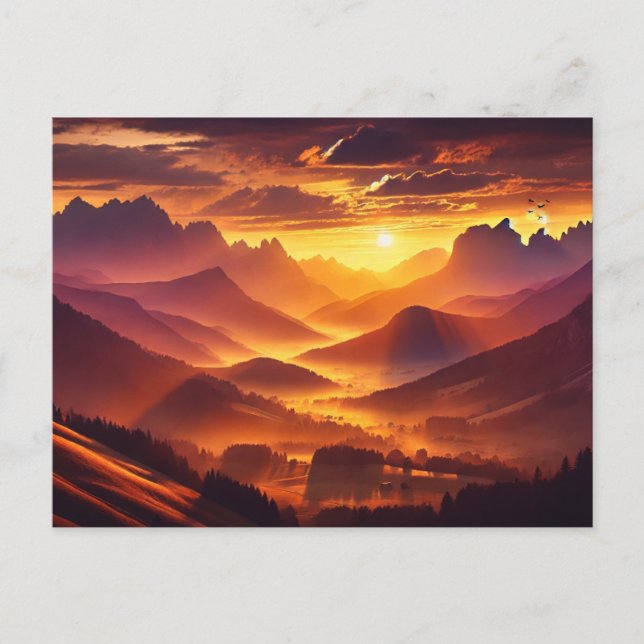 Horizon Doré – Carte postale (Devant)