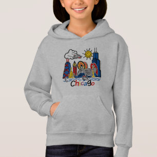 Horizon mignon de Chicago d'enfants