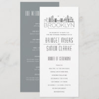 Horizon stylisé de Brooklyn | Programme de mariage