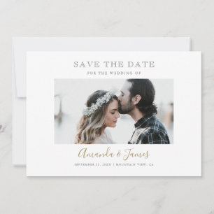 Horizontal Photo Save the Date Card