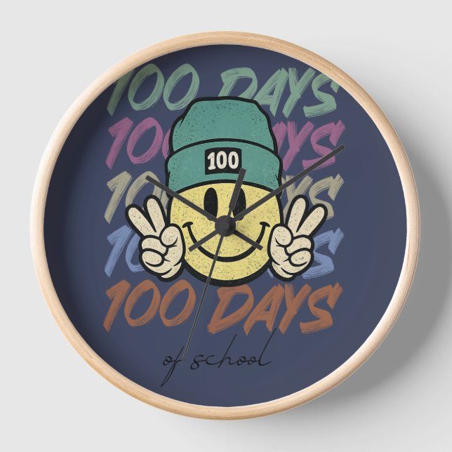 Horloge 100 jours de classe, cent jours de classe (Recto)