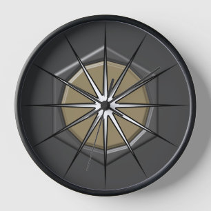 Horloge 12 points Abstraits avec effet 3d