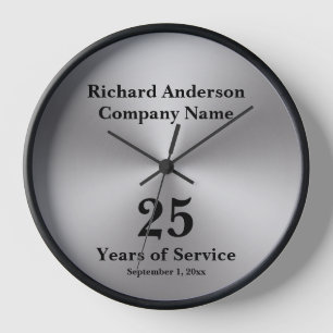 Horloge 25 ans de service Faux Silver