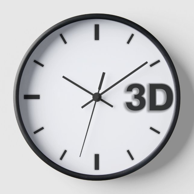 Horloge 3D O'Clock 2-BL. (Recto)