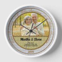 50e Anniversaire de Mariage Photo en Damassé Or