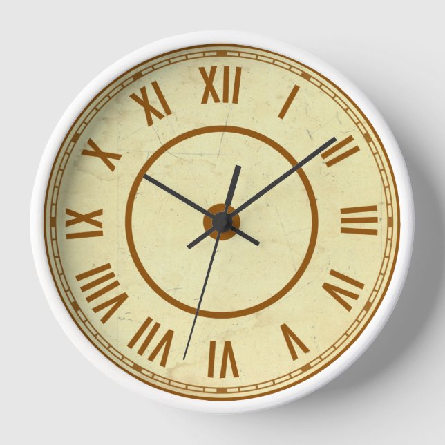 Horloge à chiffres romains vintage (Recto)