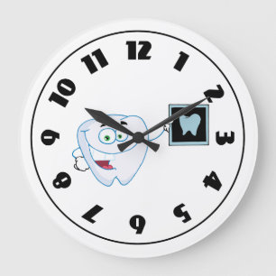 Horloge à dent blanche heureuse