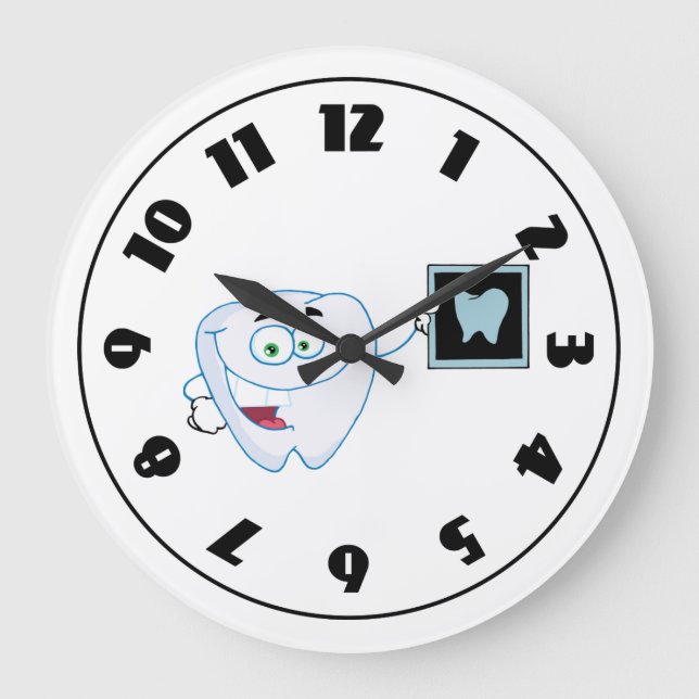 Horloge à dent blanche heureuse (Recto)