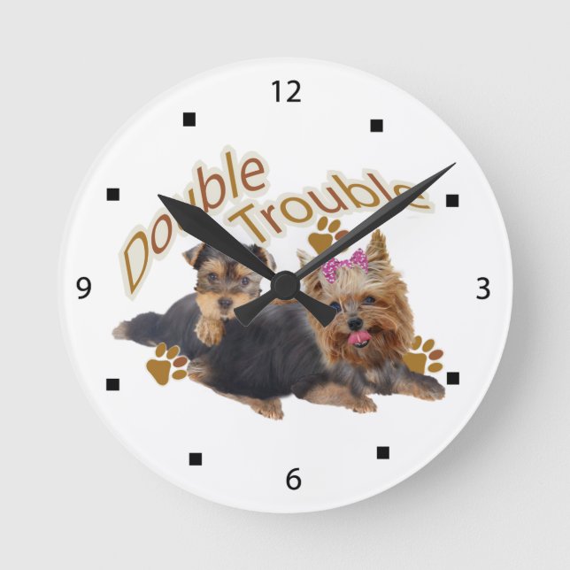 Horloge à deux problèmes de Yorkie (Recto)