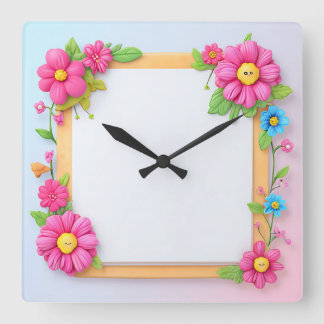 horloge à fleurs