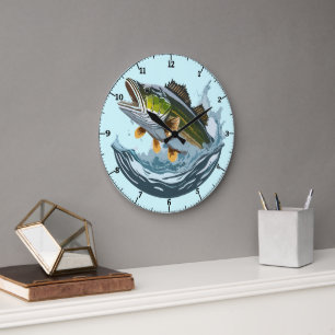 Horloge à grande bouche de bass frappant la surfac