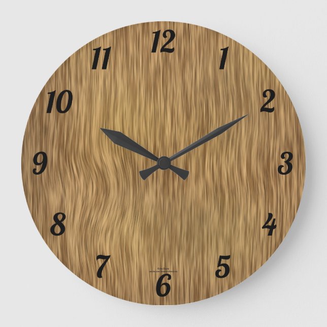 Horloge à la recherche de grains de bois naturels (Recto)
