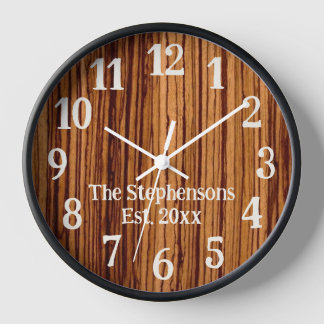 Horloge à l'apparence de Zebrawood