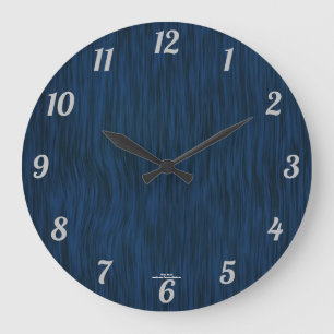 Horloge à l'apparence en bois bleu profond