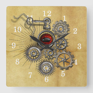 Horloge à mur de travail Quirky Steam Punk