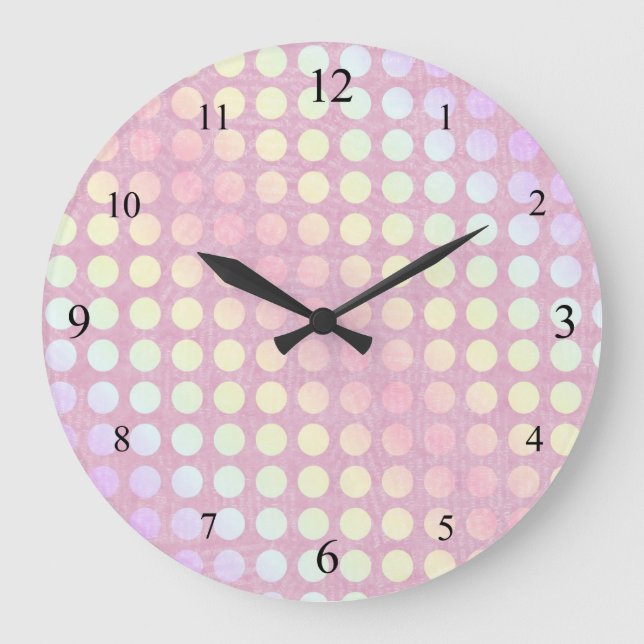Horloge À petits pois rose (Recto)
