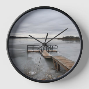 Horloge à quai gelée