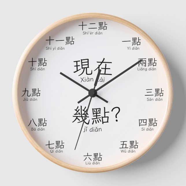 Horloge "À quelle heure est-il ?" Compétences de conversat (Recto)