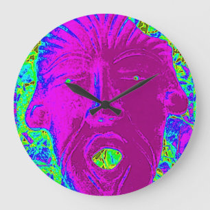 horloge à visage violet